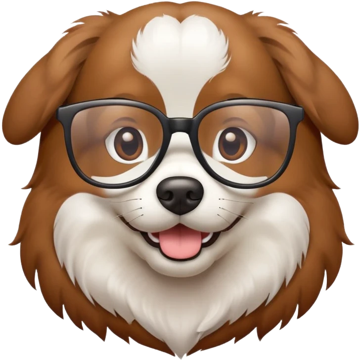 dog with glasses  emoji