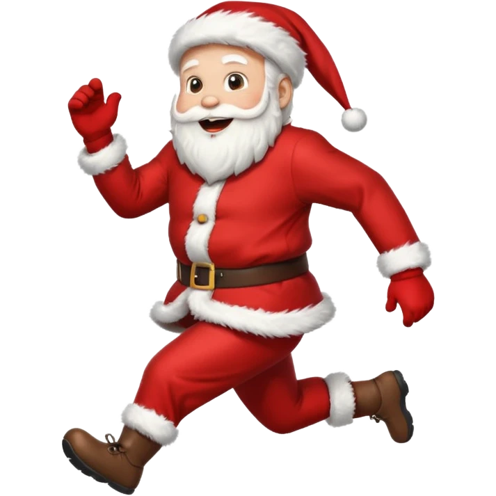 crazy santa running to the right emoji