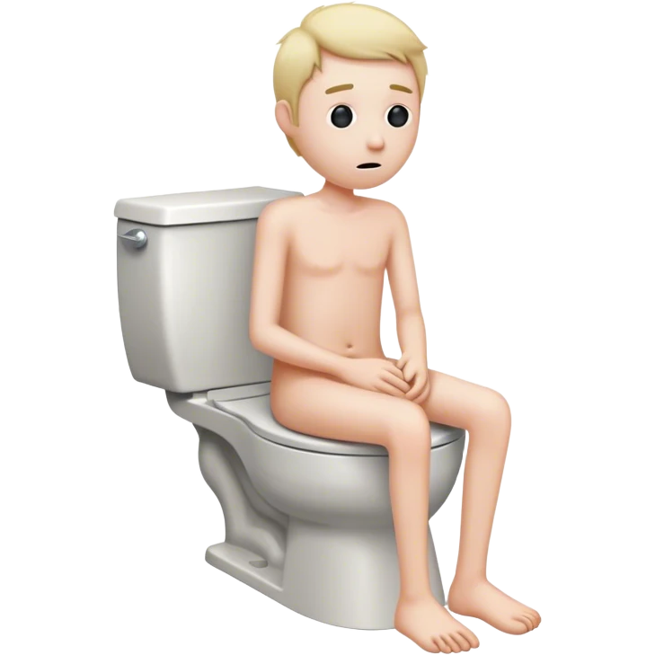 A stick man sitting on a toilet  emoji