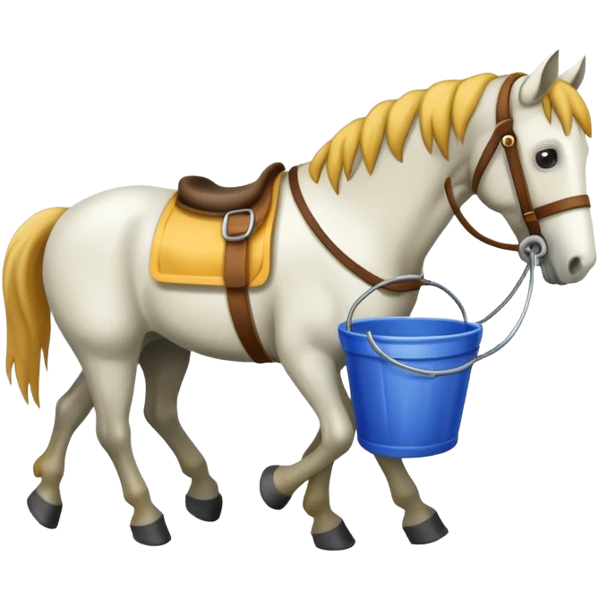 horse with a bucket  emoji