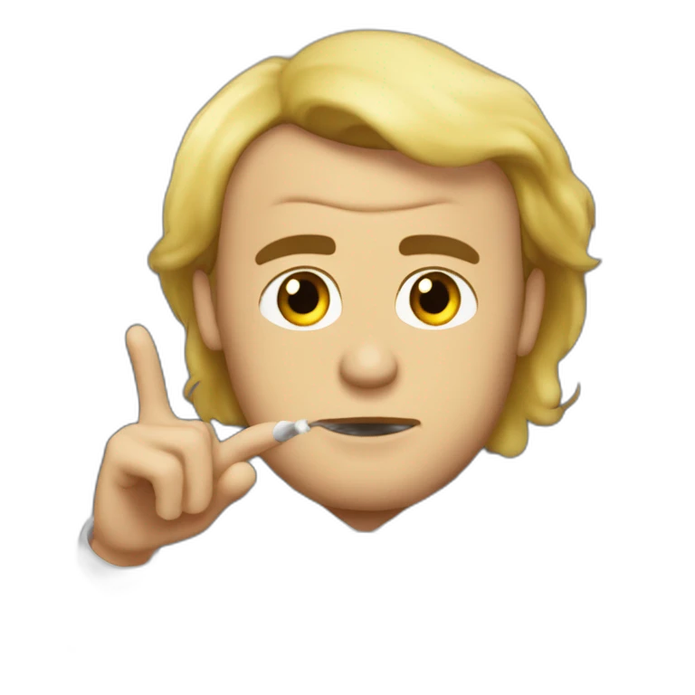 Macron qui fume un join emoji