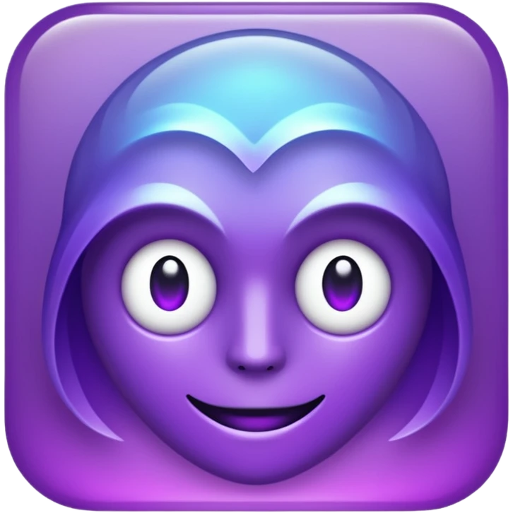 glitter cian and purple phantom emoji