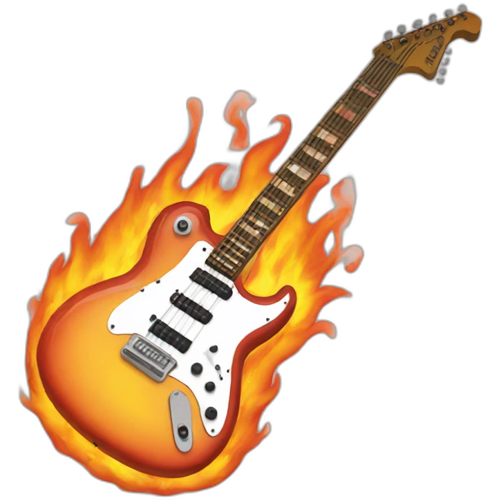 Electric Guitar on fire emoji emoji