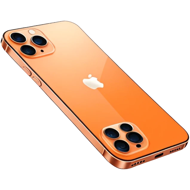iPhone 13 Pro Max in light orange colour emoji