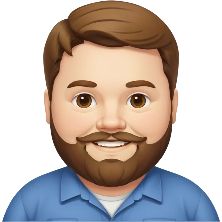Extremely Fat JD Vance with beard , smiling  emoji