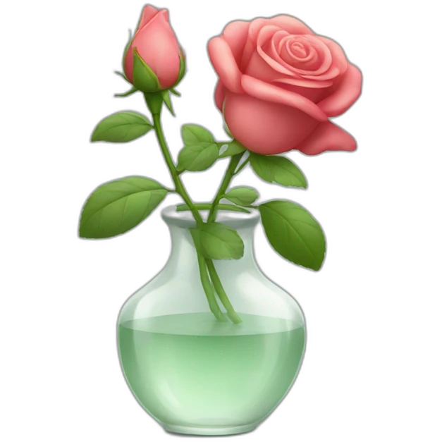 Tiny rose in vase emoji