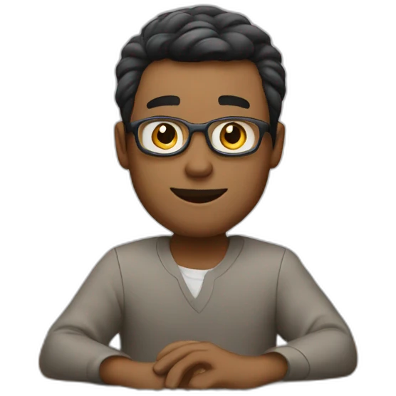 A man working in desk computer emoji