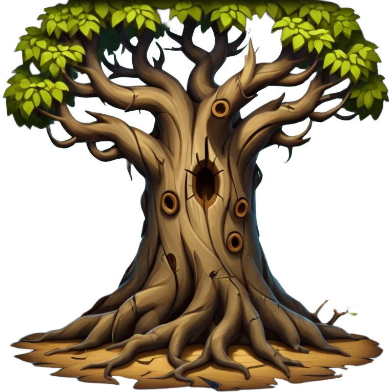 dark old deep tangled cracking trees  emoji