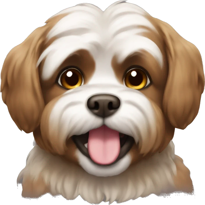 brown shitzu smiling emoji