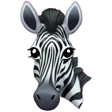 Lisa frank zebra with glitter rainbow stripes emoji