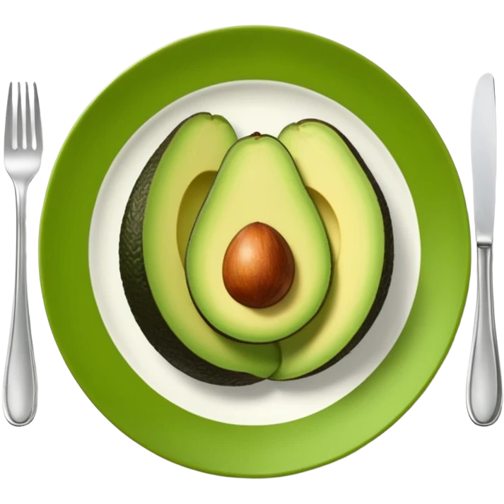 A stylized salad plate in greens or avocado with the hashtag #VogueBody. emoji