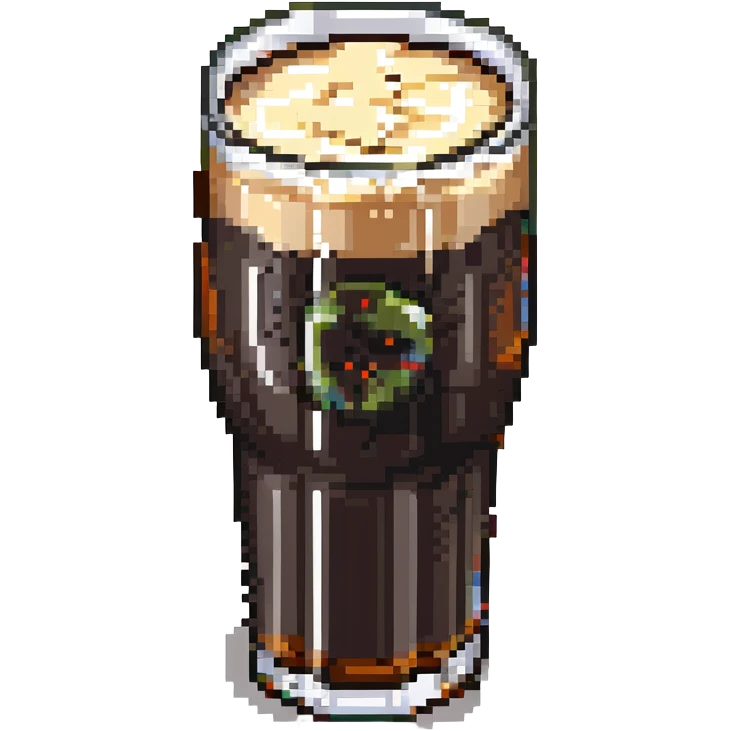 a pint of Guinness beer, dark stout in a classic pint glass with creamy head emoji