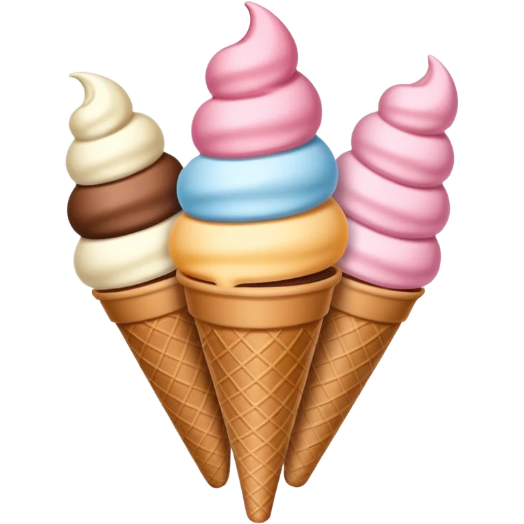 Neapolitan ice cream scoops emoji