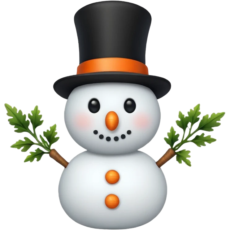 Red snowman cute emoji