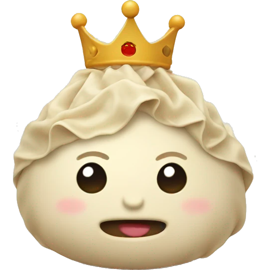 dumpling with crown emoji