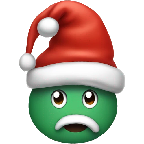 Poop wearing a Santa hat emoji