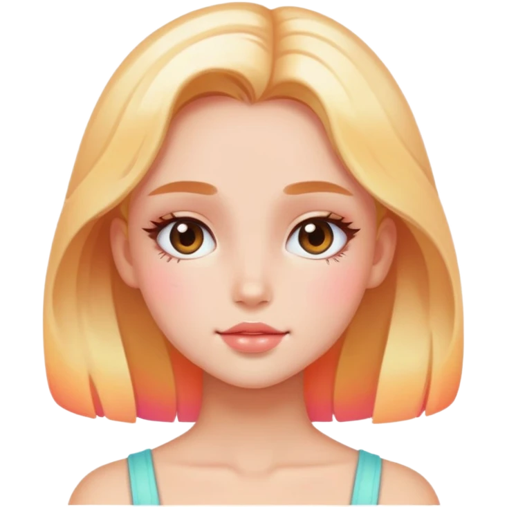 Dreamy pretty shiny colorful girl aesthetic emoji
