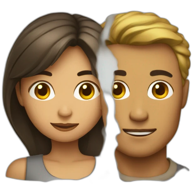Une femme avec un visage d'homme emoji