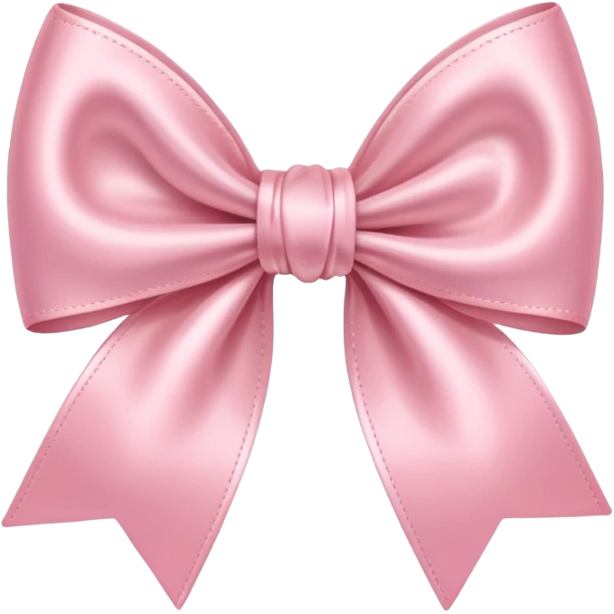Cute pastel pink bow emoji