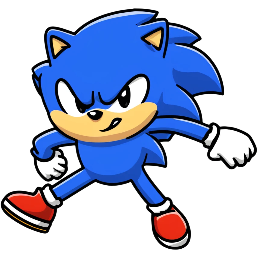 Sonic the Hedgehog dancing in a fun pose emoji