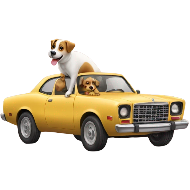 dog kiss car emoji
