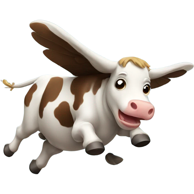 Flying cow emoji