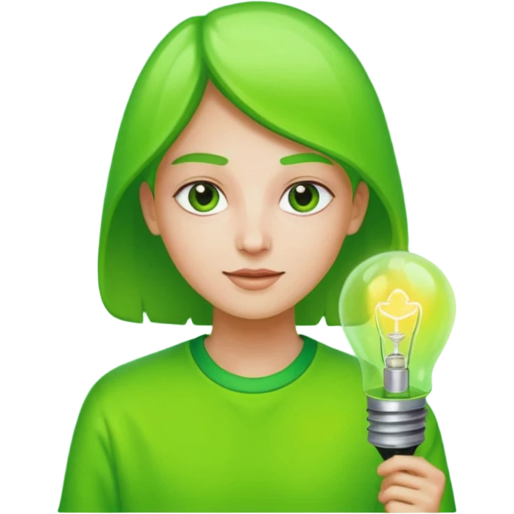 80s fashion green lighting lamp emoji