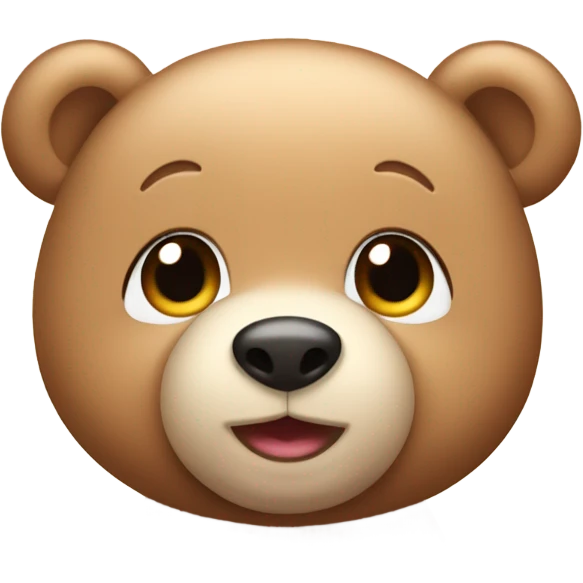 miu miu soft tan teddy bear with blush cheeks emoji