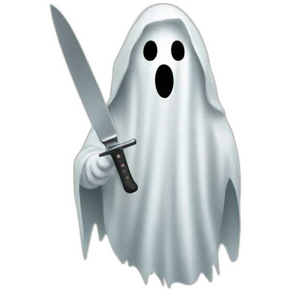 Ghost with knife emoji