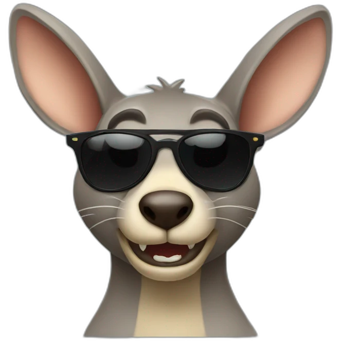 angry kangourou black sunglasses emoji