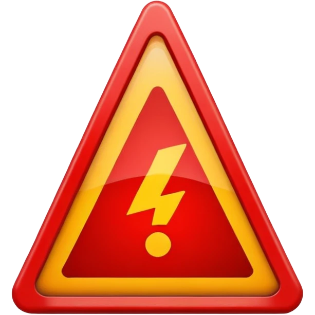 Attention rouge emoji
