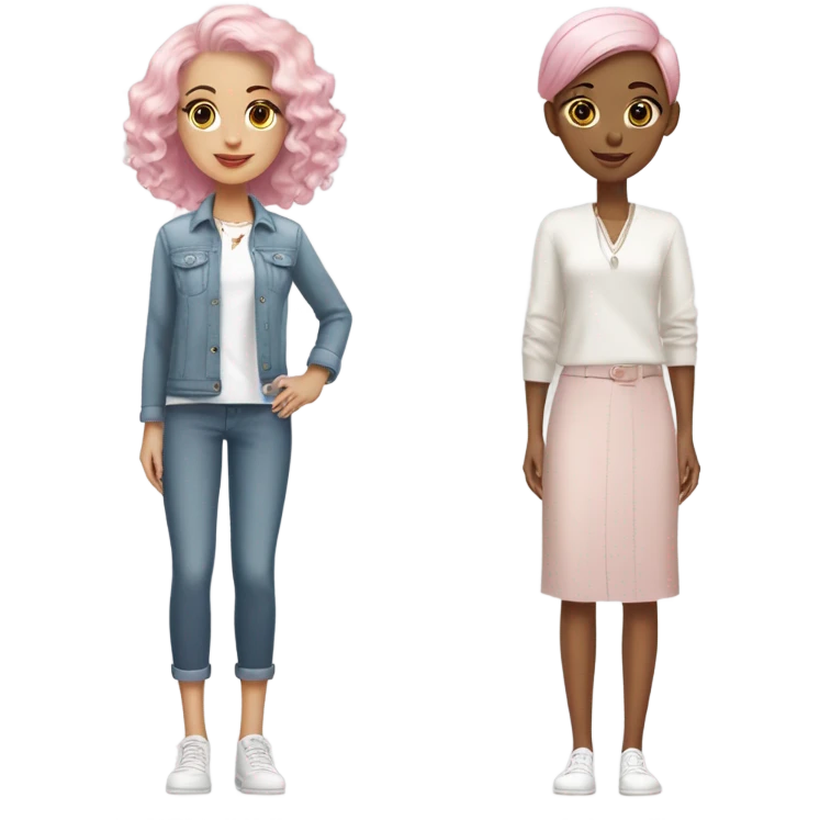 Pink girl and clean girl aesthetic  emoji