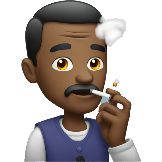 man smokes vape emoji