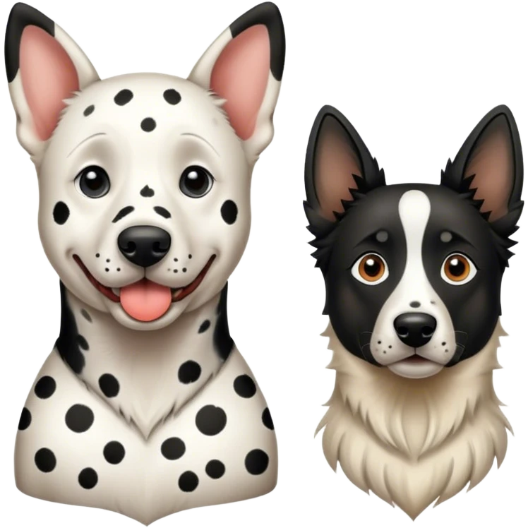 Dalmatian and a Belgium shepherd  emoji
