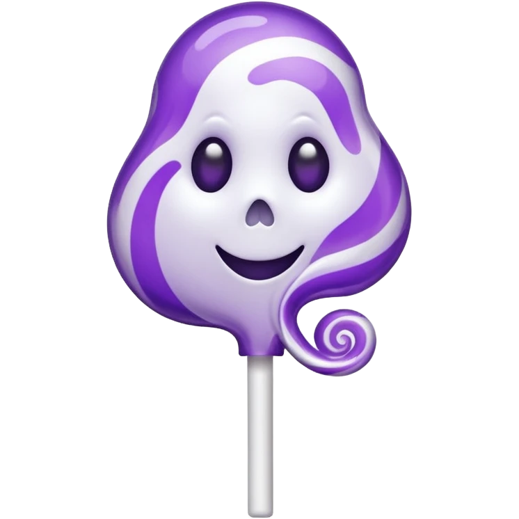 ghost lolipop purple and white emoji