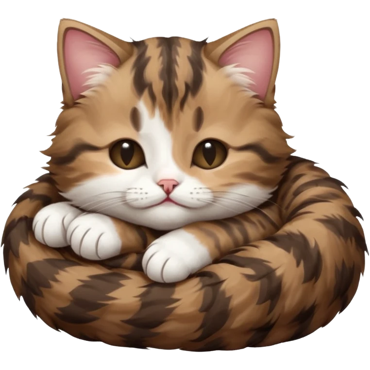 dark brown tabby and white kitten in funny positions with eyes closed emoji