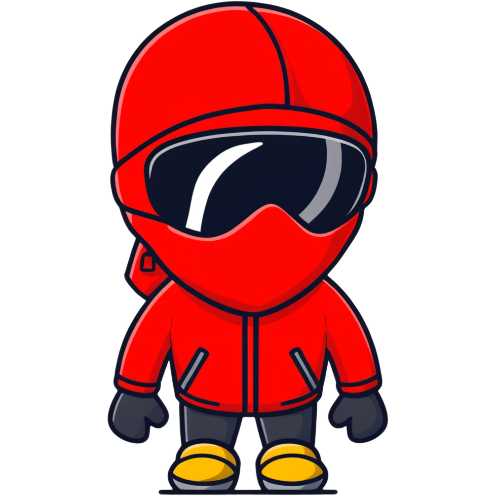 robber in a red ski mask emoji