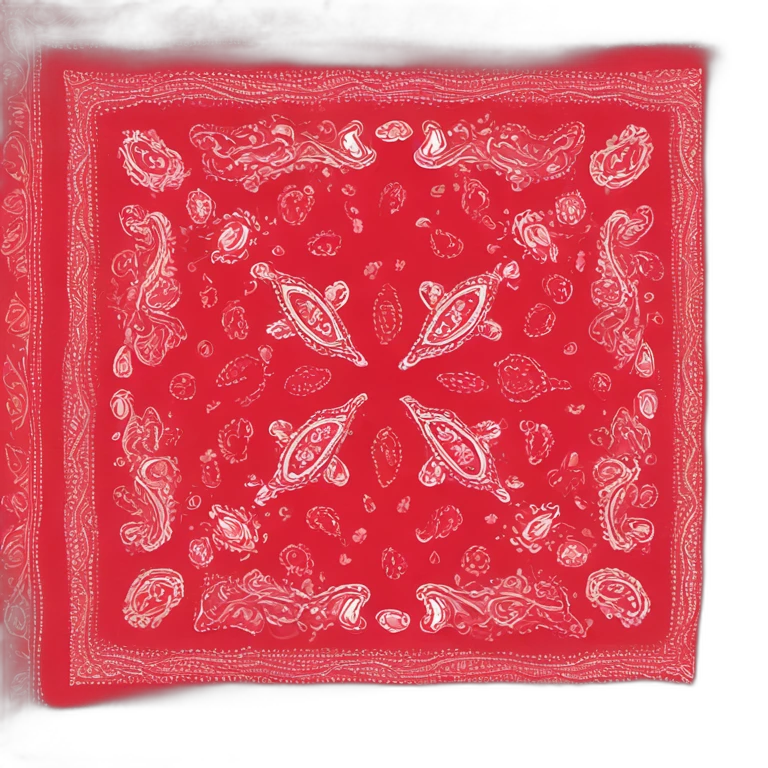 Red bandanna with Paisley pattern emoji