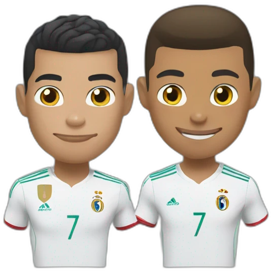 Cristiano Ronaldo with Kylian Mbappé emoji