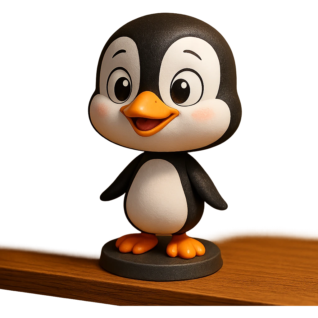 cute and playful penguin character emoji