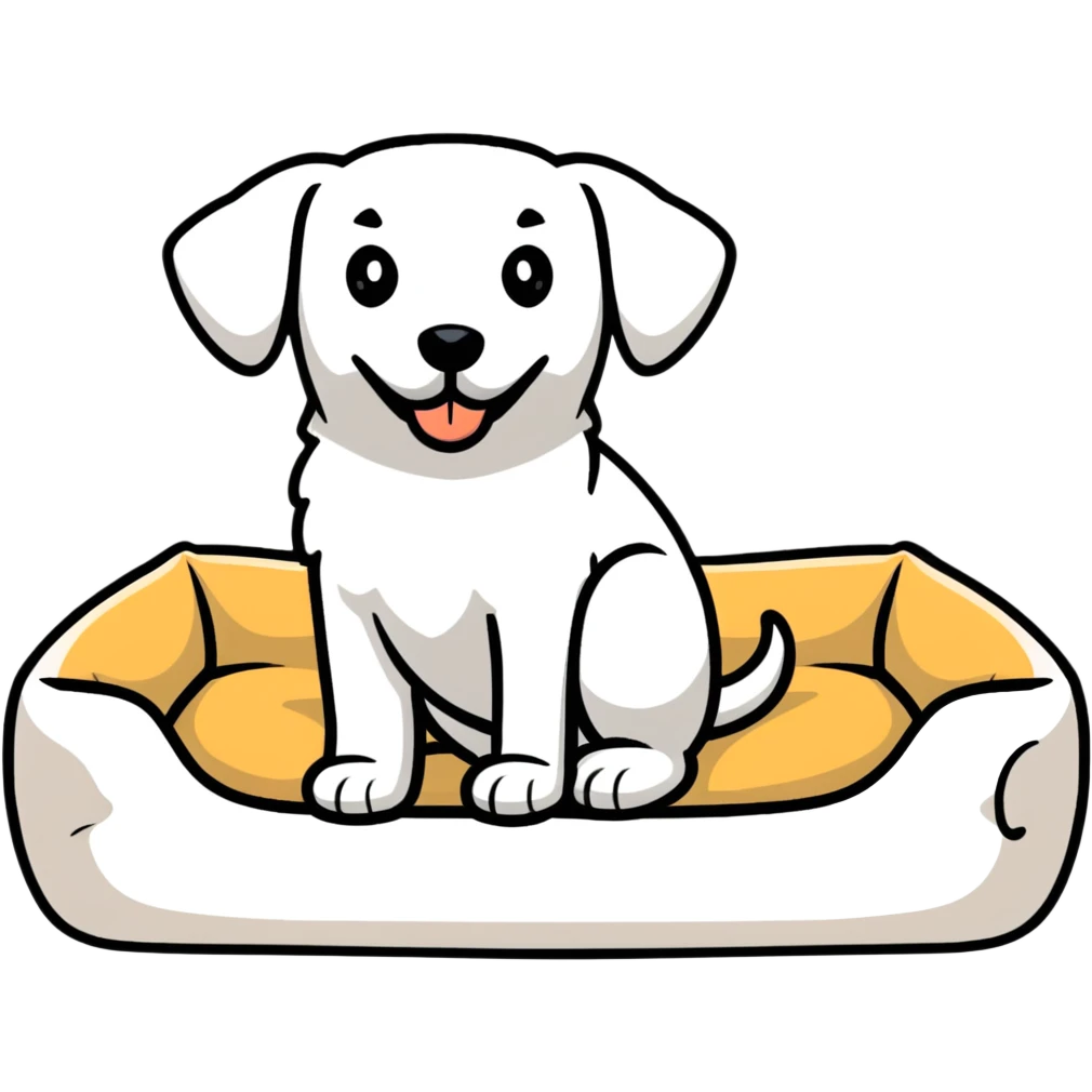 empty dog bed with a bone on it emoji