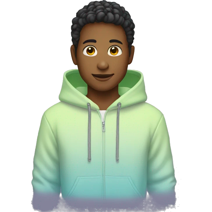 Boy with gradient hoodie emoji