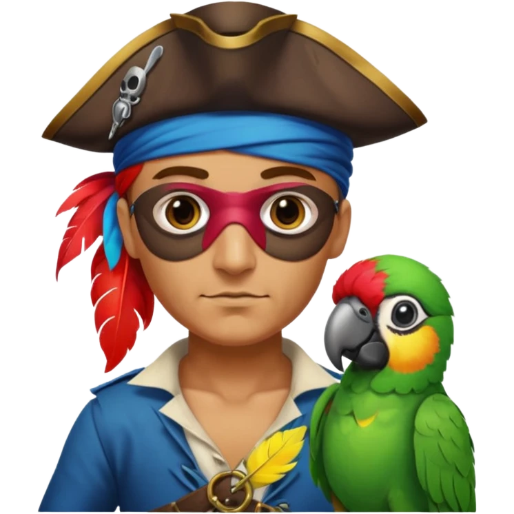 pirate and parrot emoji