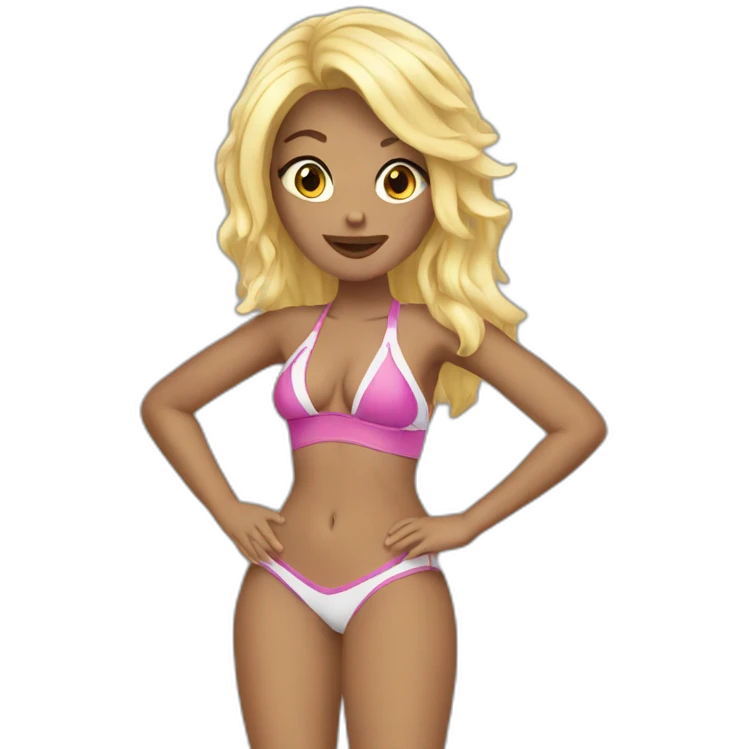 sexy blonde in swimsuit emoji
