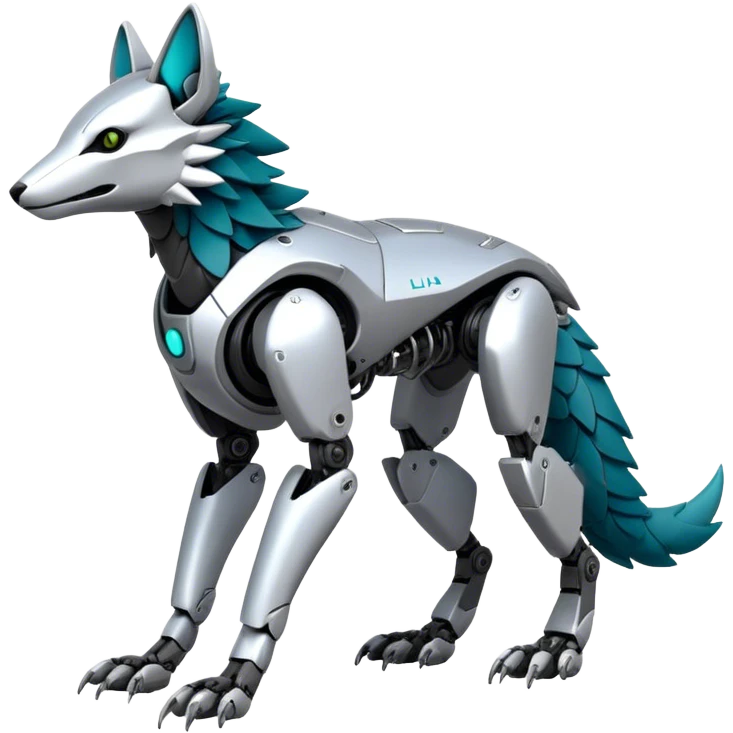 Modern Futuristic Vernid-Sergal-Trico-Protogen-Robot-species by LiLaiRa full body emoji