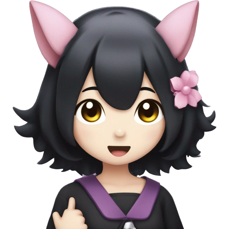 kuromi cute blushing  emoji