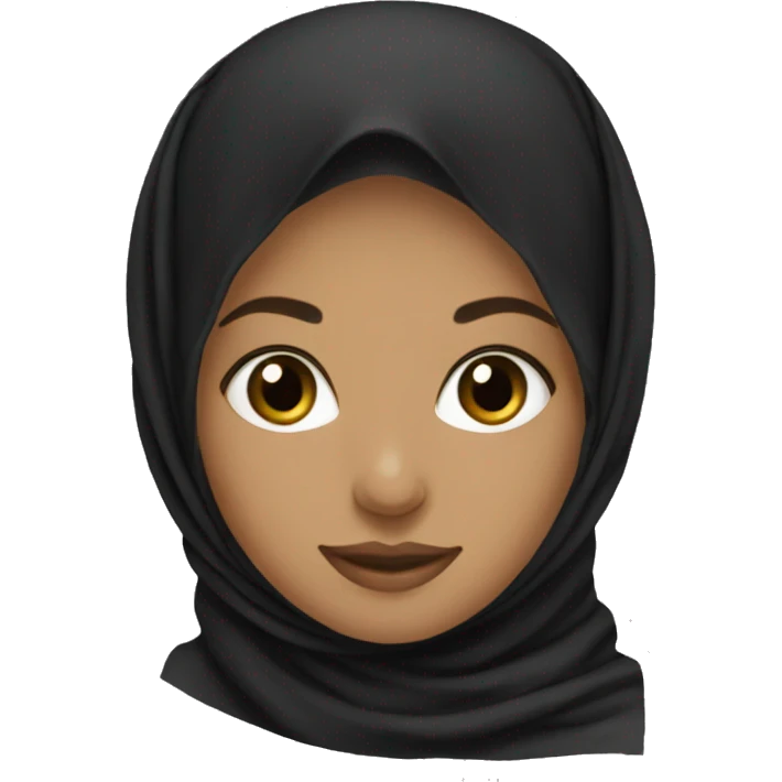 Hijabi with black scarf emoji