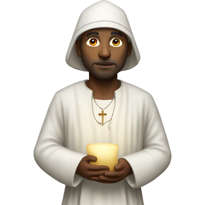 religious pilgrim light photorealistic serious emoji