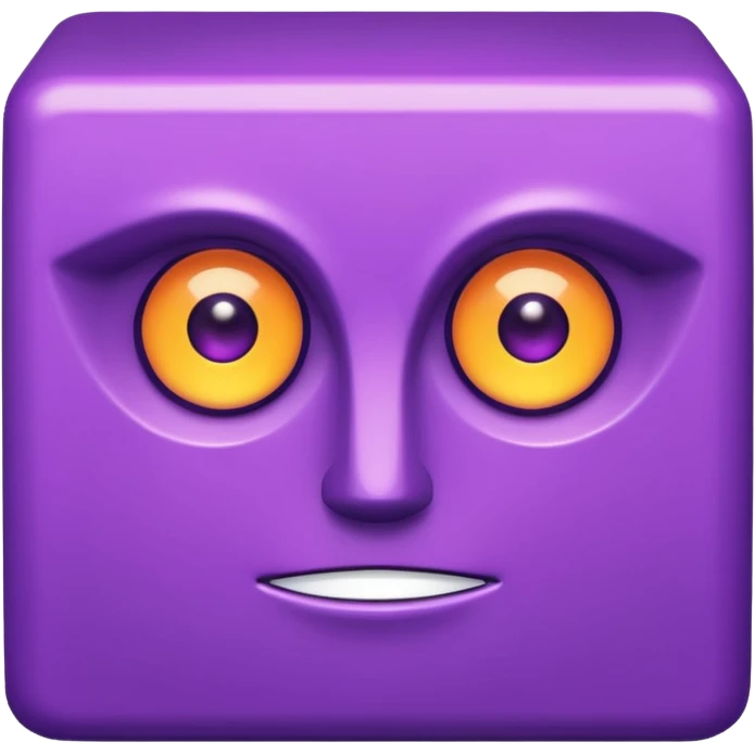 purple cube face emoji