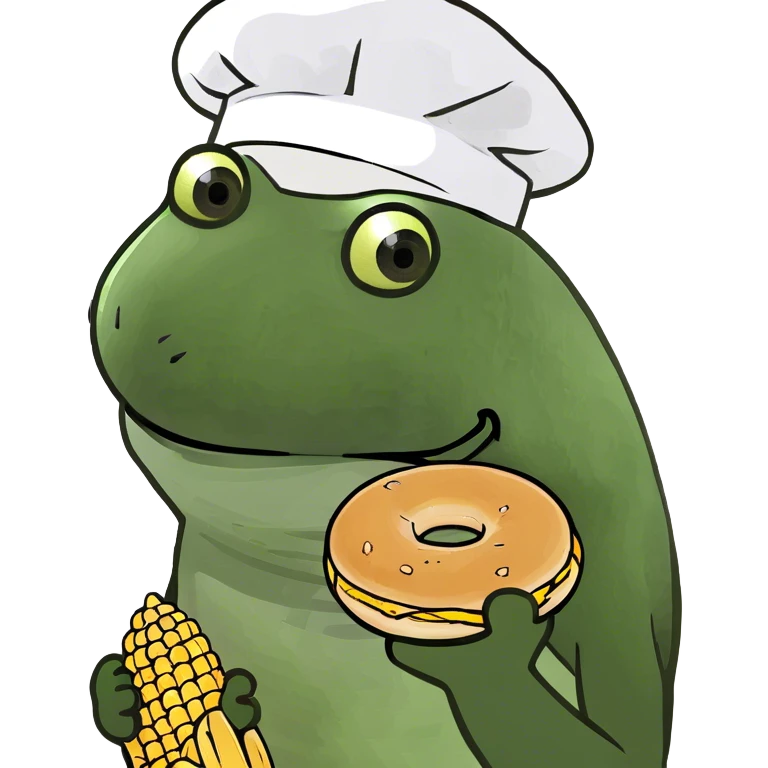 Corn bagel emoji